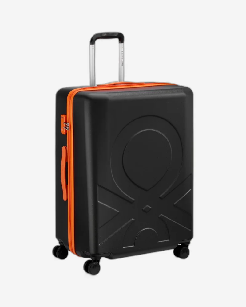 يونايتد كولورز أوف بينتيون UCB Hardside 70 Cm 4 Double Wheeled Expandable Check-In Luggage Trolley Case - Black